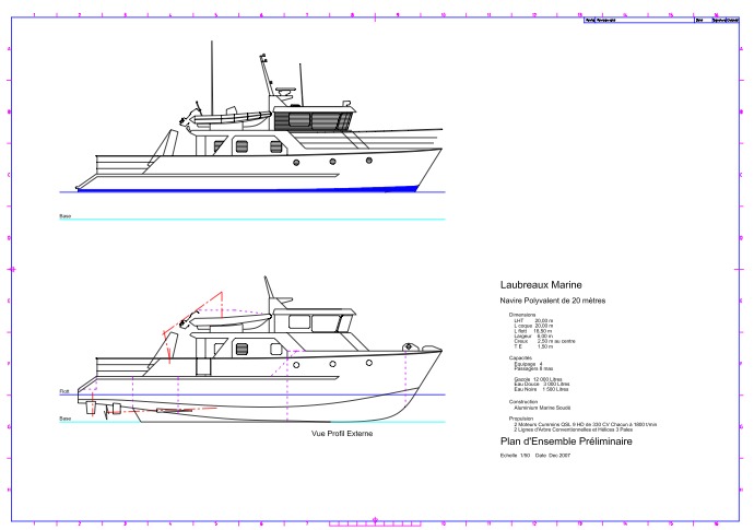 Conception des navires, élaboration de plans et documents